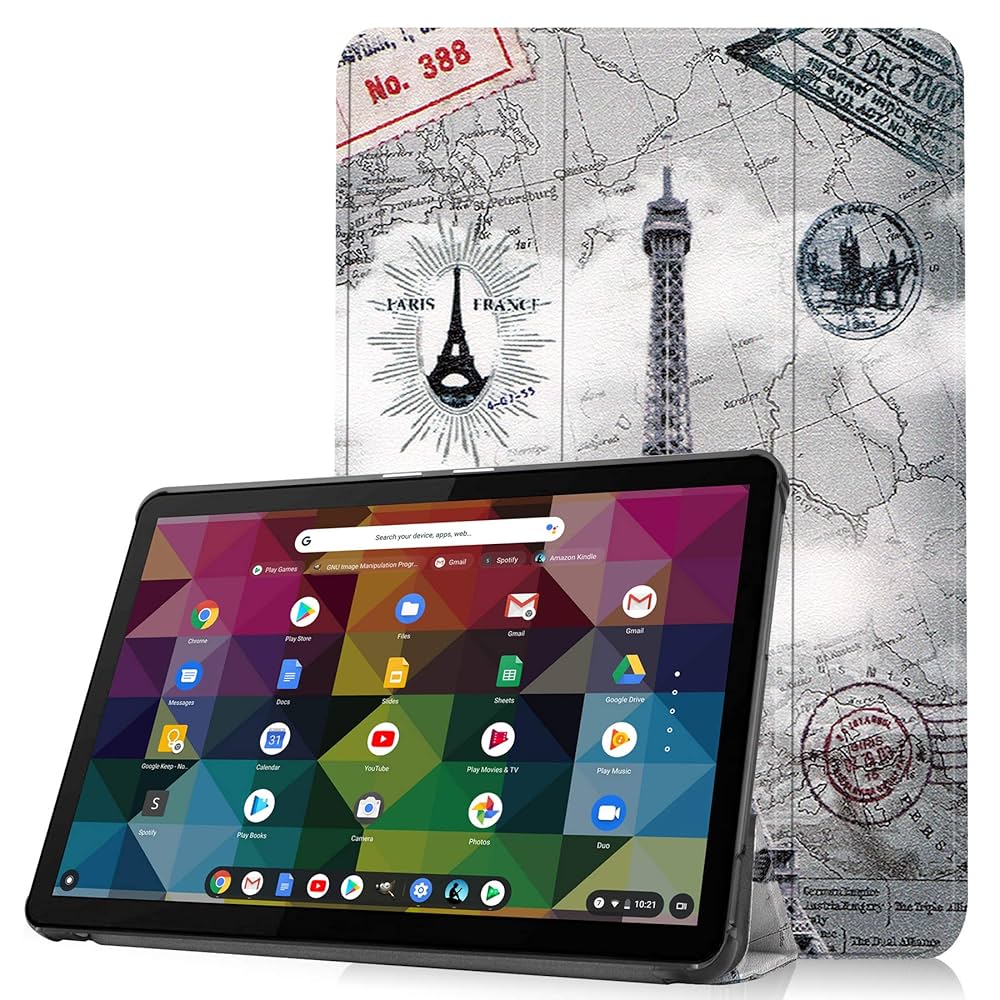 Lenovo IdeaPad Chromebook 本体　ケース付き Lenovo IdeaPad Duet Chromebookケース 手帳型 耐衝撃 10.1型